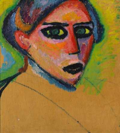 Gezicht van een vrouw door Alexej von Jawlensky